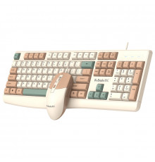 Клавиатура и мышь проводные игровые K-SNAKE KM-300 бежевый