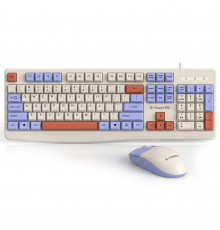 Клавиатура и мышь проводные игровые K-SNAKE KM-300 голубой
