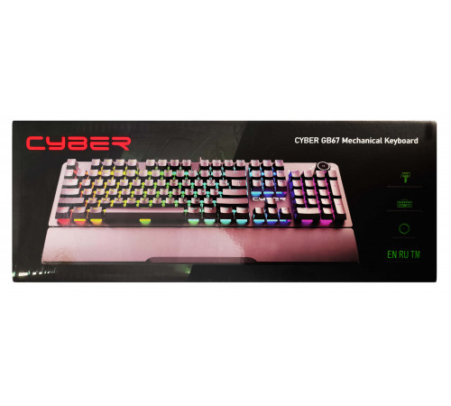 Клавиатура проводная механическая игровая CYBER GB67 RU/TM RED SWITCHES Клавиатура проводная механическая игровая CYBER GB67 RU/TM RED SWITCHES