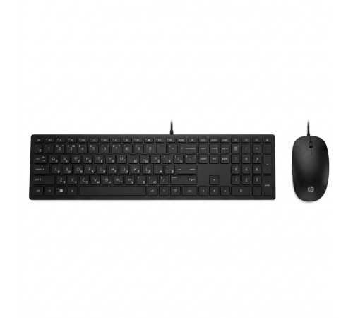 Клавиатура и мышь проводные офисные HP 310 черный ENG/RU