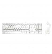 Клавиатура и мышь проводные офисные HP 310 белый