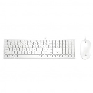 Клавиатура и мышь проводные офисные HP 310 белый