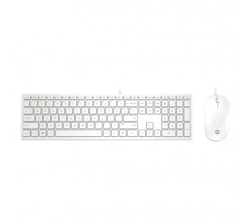 Клавиатура и мышь проводные офисные HP 310 белый