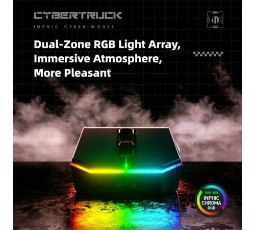Мышь беспроводная игровая бесшумная Inphic Cyber (Wired/BT/2.4Hz)