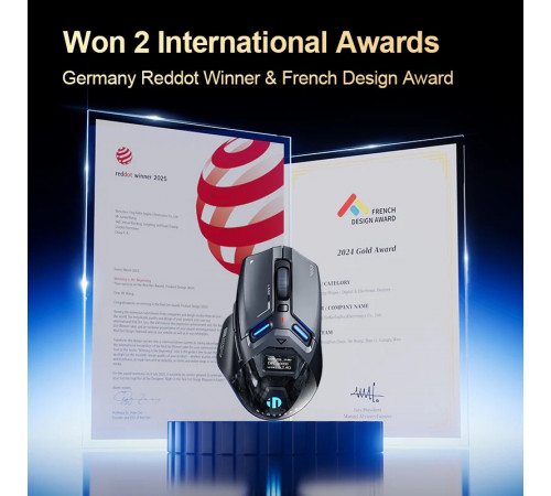 Мышь беспроводная игровая Inphic IN9 ULTRA Wired/BT/2.4Hz