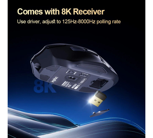 Мышь беспроводная игровая Inphic IN9 ULTRA Wired/BT/2.4Hz