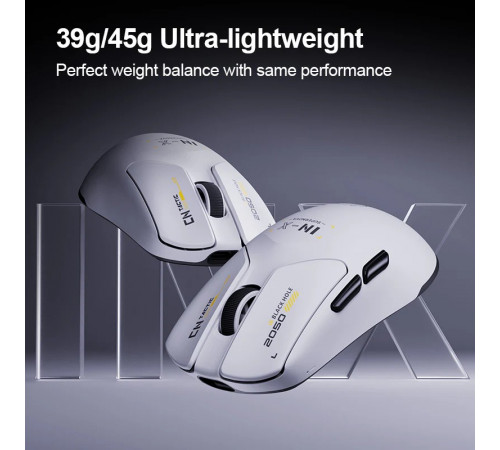 Мышь беспроводная игровая Inphic INX (Wired/2.4Hz) White