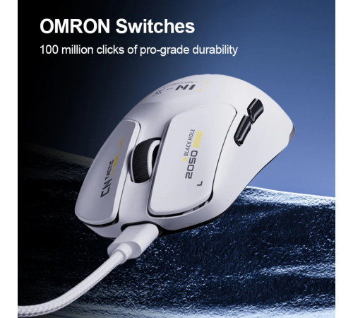 Мышь беспроводная игровая Inphic INX (Wired/2.4Hz) White