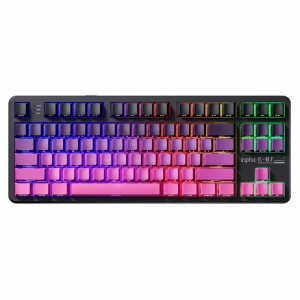 Клавиатура проводная механическая игровая Inphic K87 Gray Purple gradient (side print) lite