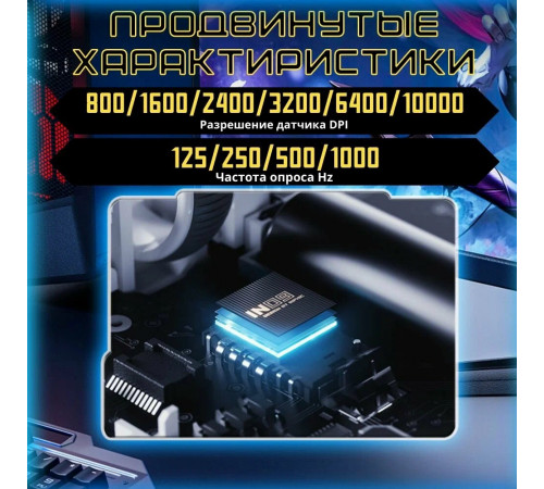 Мышь беспроводная игровая Inphic IN9 (Wired/BT/2.4Hz) White