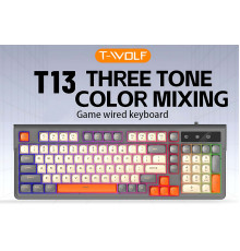 Клавиатура проводная игровая T-Wolf T13 LED