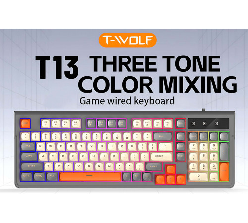 Клавиатура проводная игровая T-Wolf T13 LED Клавиатура проводная игровая T-Wolf T13 LED
