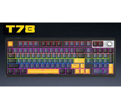 Клавиатура проводная / беспроводная механическая игровая T78 LED Клавиатура проводная / беспроводная механическая игровая T78 LED