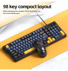 Клавиатура и мышь проводные игровые T-Wolf TF330 LED