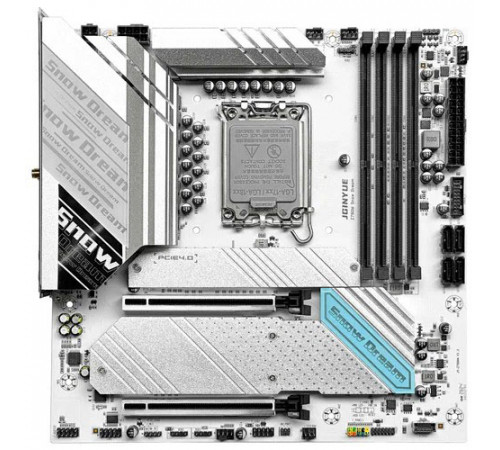 Материнская плата LGA1700 Z790M JGINYUE Snow Dream 4xDDR4 Б/У
