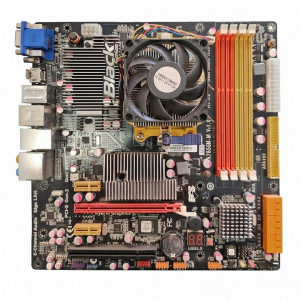 Комплект материнская плата AM3 A785GM-M ECS 4xDDR3 + Процессор AM3 AMD Phenom II X4 840 Б/У