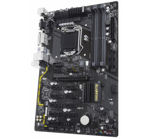 Материнская плата LGA1151 B250 FinTech 12PCI 4xDDR4 12xPCI с коробкой Б/У