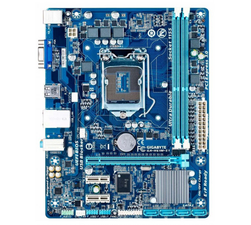 Материнская плата LGA1151 GA-H61M-S1 GIGABYTE 2xDDR3 Б/У