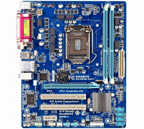 Материнская плата LGA1151 GA-H61M-S2PV GIGABYTE 2xDDR3 Б/У