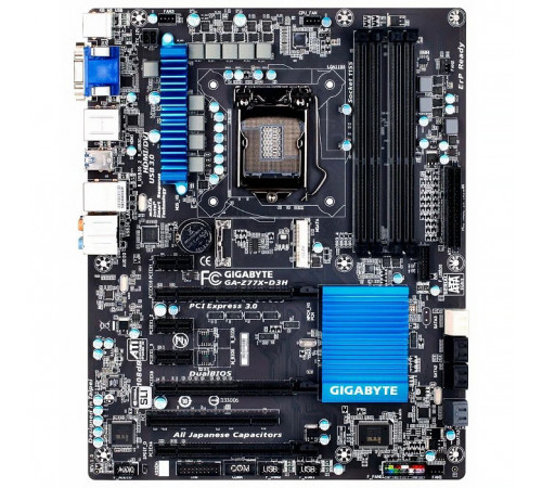 Материнская плата LGA1150 Z77 Gigabyte GA-Z77X-D3H 4xDDR3 Б/У