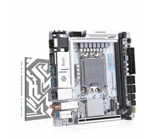 Материнская плата LGA1700 B660M Huananzhi ITX 2xDDR4 Wi-Fi White mini