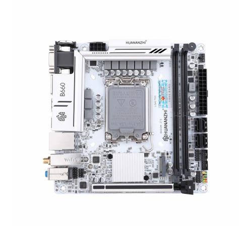 Материнская плата LGA1700 B660M Huananzhi ITX 2xDDR4 Wi-Fi White mini