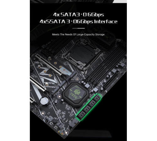 Материнская плата LGA2011v3 Huananzhi X99-F8 8xDDR4 3xPCI