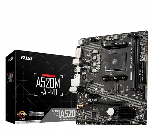 Материнская плата AM4 A520M-A PRO MSI 2xDDR4