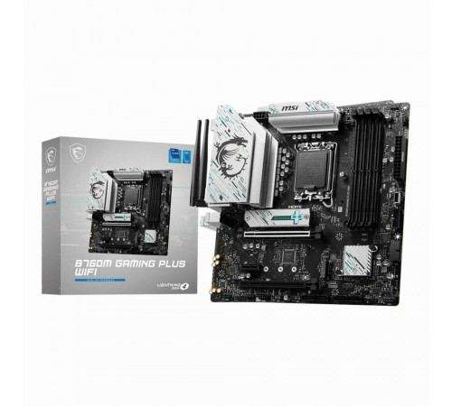 Материнская плата LGA1700 B760M GAMING PLUS MSI 4xDDR5 Wi-Fi