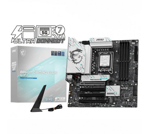 Материнская плата LGA1851 B860M GAIMING PLUS WIFI MSI 4xDDR5