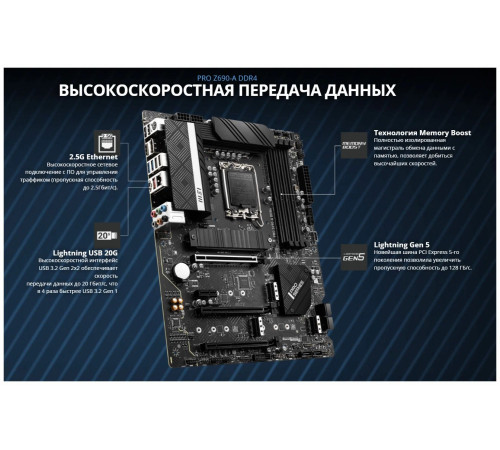 Материнская плата LGA1700 Z690-A PRO MSI 4xDDR4