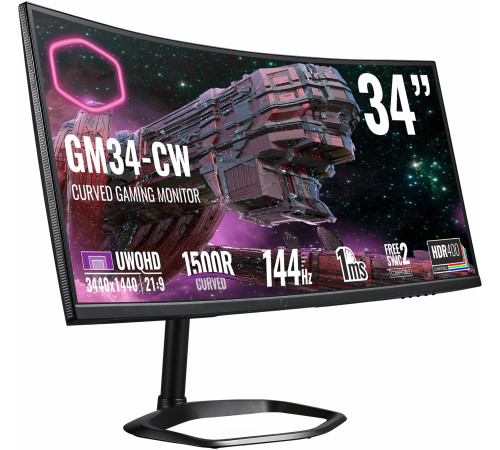 Монитор 34" 144Hz VA 4K CoolerMaster GM34-CW Curved ARGB