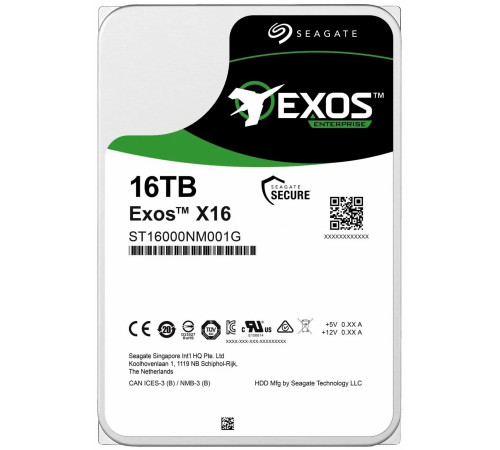 Накопитель HDD 3,5" 16TB Seagate Exos