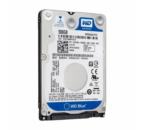 Накопитель HDD 2,5" 500GB WD BLUE 5400rmp slim Накопитель HDD 2,5" 500GB WD BLUE 5400rmp slim