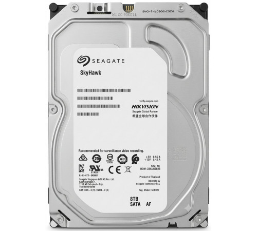 Накопитель HDD 3,5" 8TB Seagate SkyHawk HikVision ( Health - 100% | Days - 130 ) Б/У