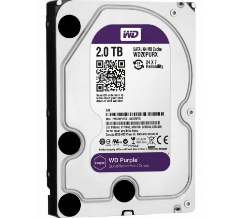 Накопитель HDD 3,5" 2TB WD PURPLE (Pullout)