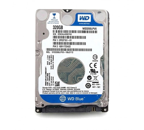 Накопитель HDD 2,5" 320GB WD BLUE 5400rmp slim (Pullout)