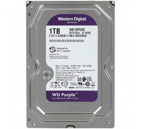 Накопитель HDD 3,5" 1TB WD PURPLE (Pullout)