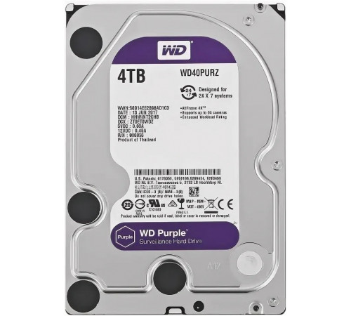 Накопитель HDD 3,5" 4TB WD Purple (2100 days) Б/У Накопитель HDD 3,5" 4TB WD Purple (2100 days) Б/У