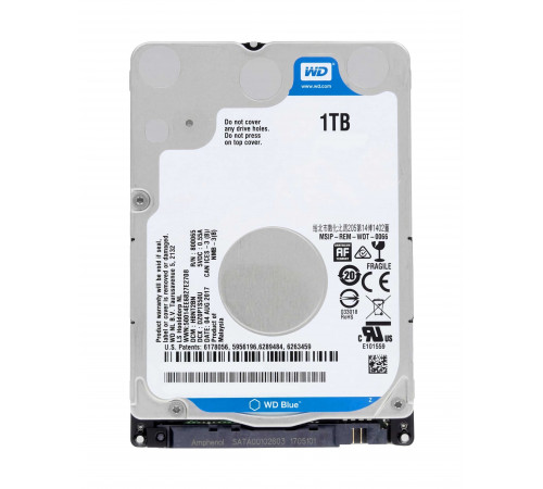 Накопитель HDD 2,5" 1TB WD BLUE 5400rmp slim (Pullout)