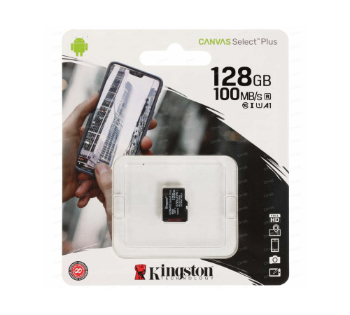 Карта памяти Kingston Canvas Select Plus MicroSD 128GB