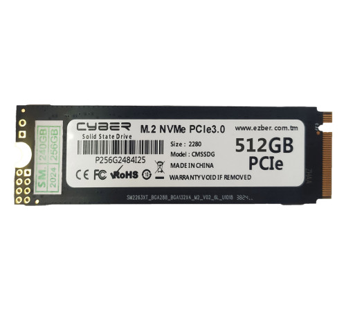 Накопитель NVMe 512GB Cyber