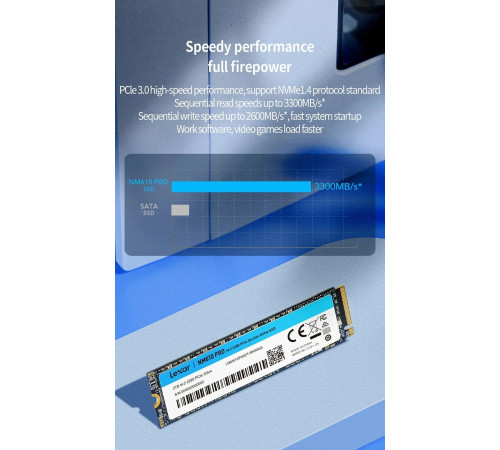 Накопитель NVME 1TB Lexar NM610 PRO