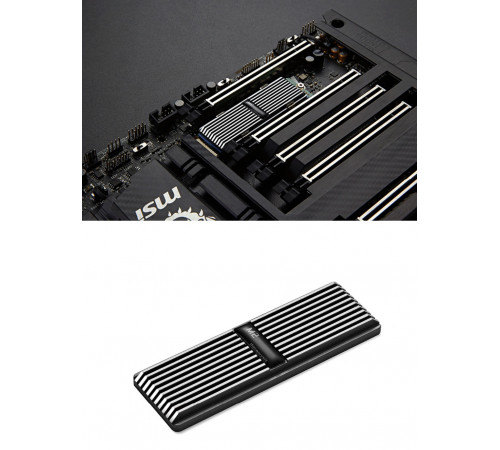 Радиатор охлаждения для NVME 2280 CHINA SILVER