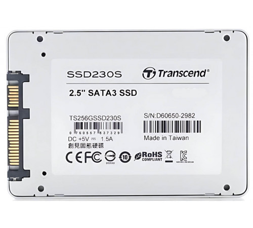 Накопитель SSD 256GB Transcend SSD370S (Health-99% / 56 Days) Б/У