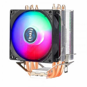 Кулер процессорный башенный (4трубки 9см) Evesky 400 LED