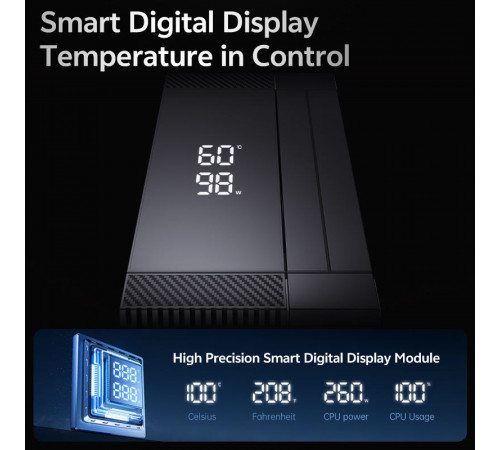 Кулер процессорный башенный (4трубок 12см) Snowman MT4-V4 Digital BK