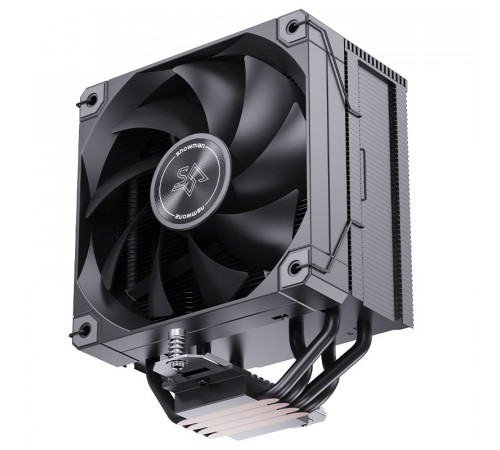 Кулер процессорный башенный (4трубок 12см) Snowman MT4-V4 Digital BK