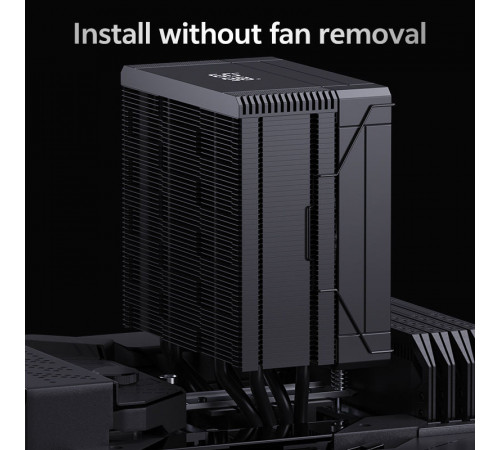 Кулер процессорный башенный (4трубок 12см) Snowman MT4-V4 Digital BK