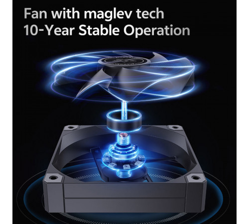 Кулер процессорный башенный (6трубок 12см) Snowman MT6-V4 Digital BK